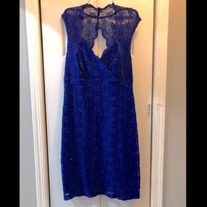 Navy Blue Cocktail Dress with Sequins - Size 12